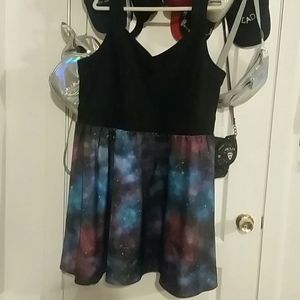Hot Topic Galaxy Skater Dress